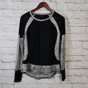 MTA Sport Black and Gray Long Sleeve Top